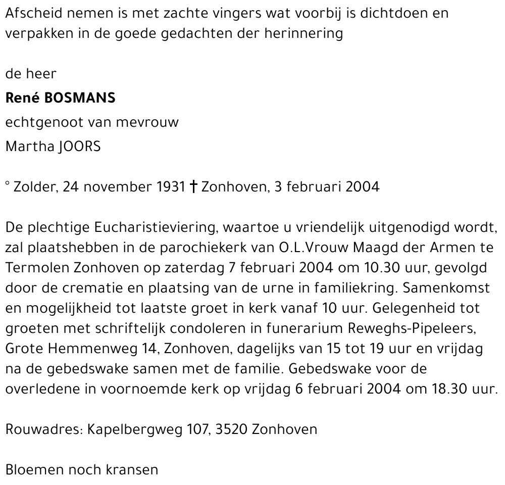 René BOSMANS