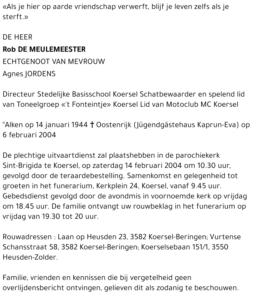 Rob De Meulemeester