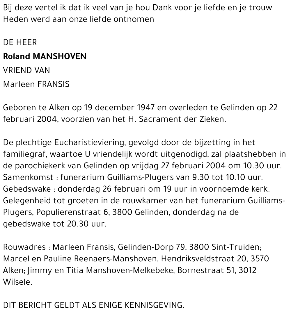Roland Manshoven