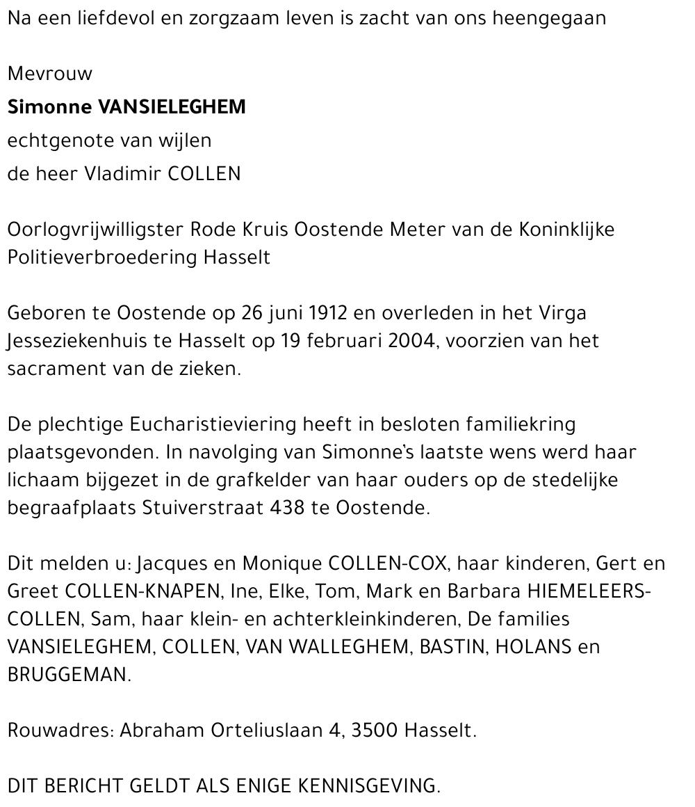 Simonne Vansieleghem