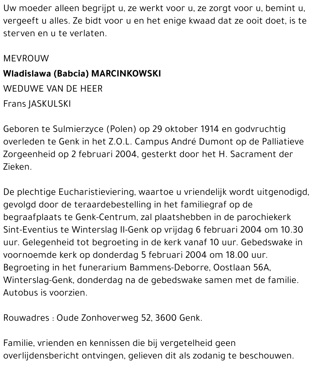 Wladislawa Marcinkowski