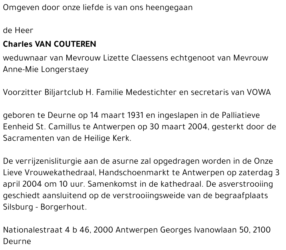 Charles Van Couteren