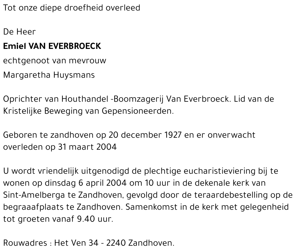 Emiel Van Everbroeck