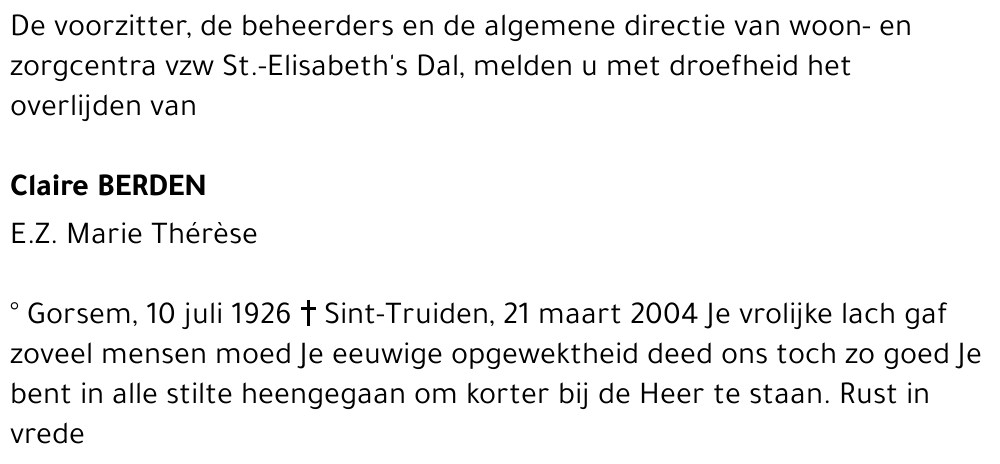 E.Z. Marie Thérése /