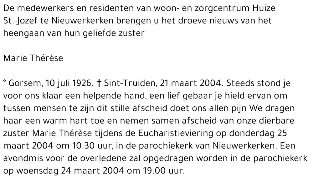 E.Z. Marie Thérése /