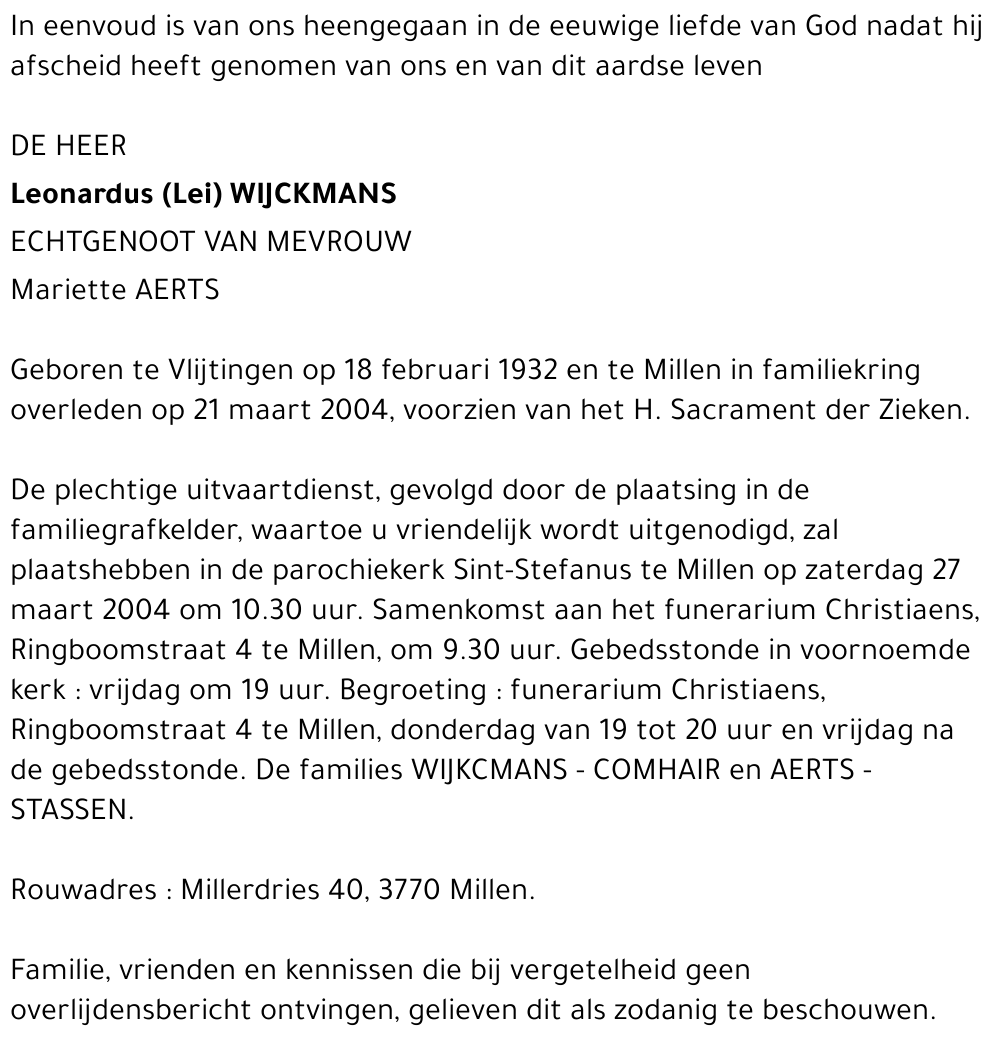 Leonardus Wijckmans