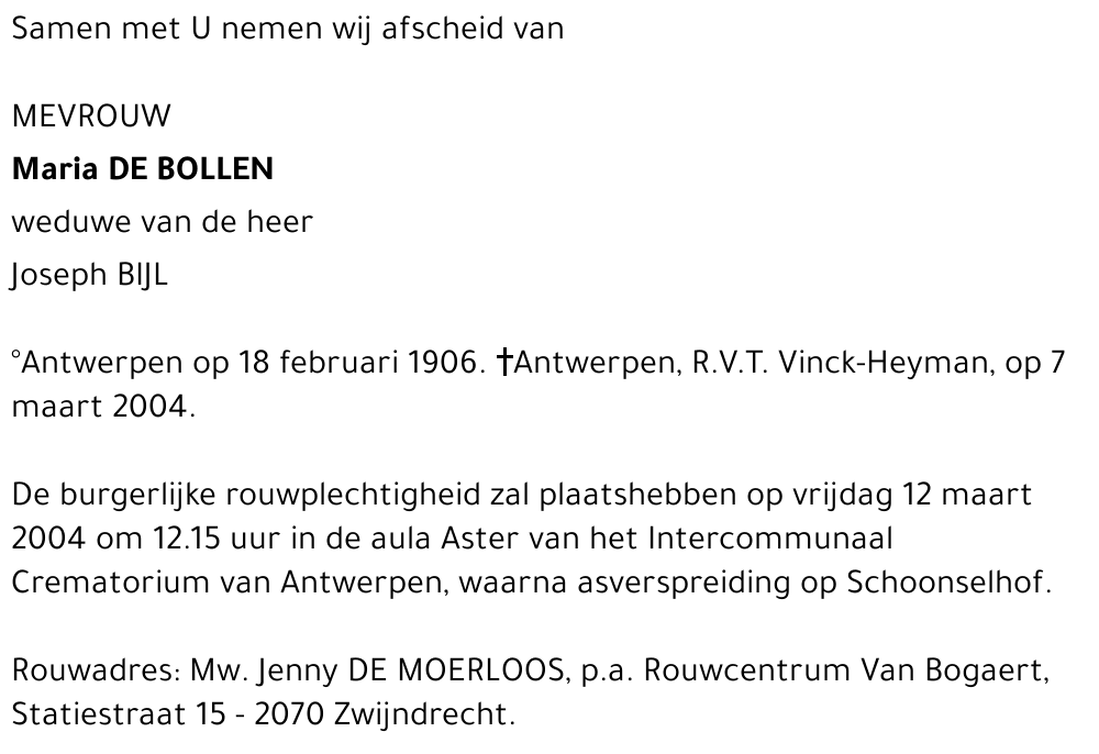 MARIA DE BOLLEN