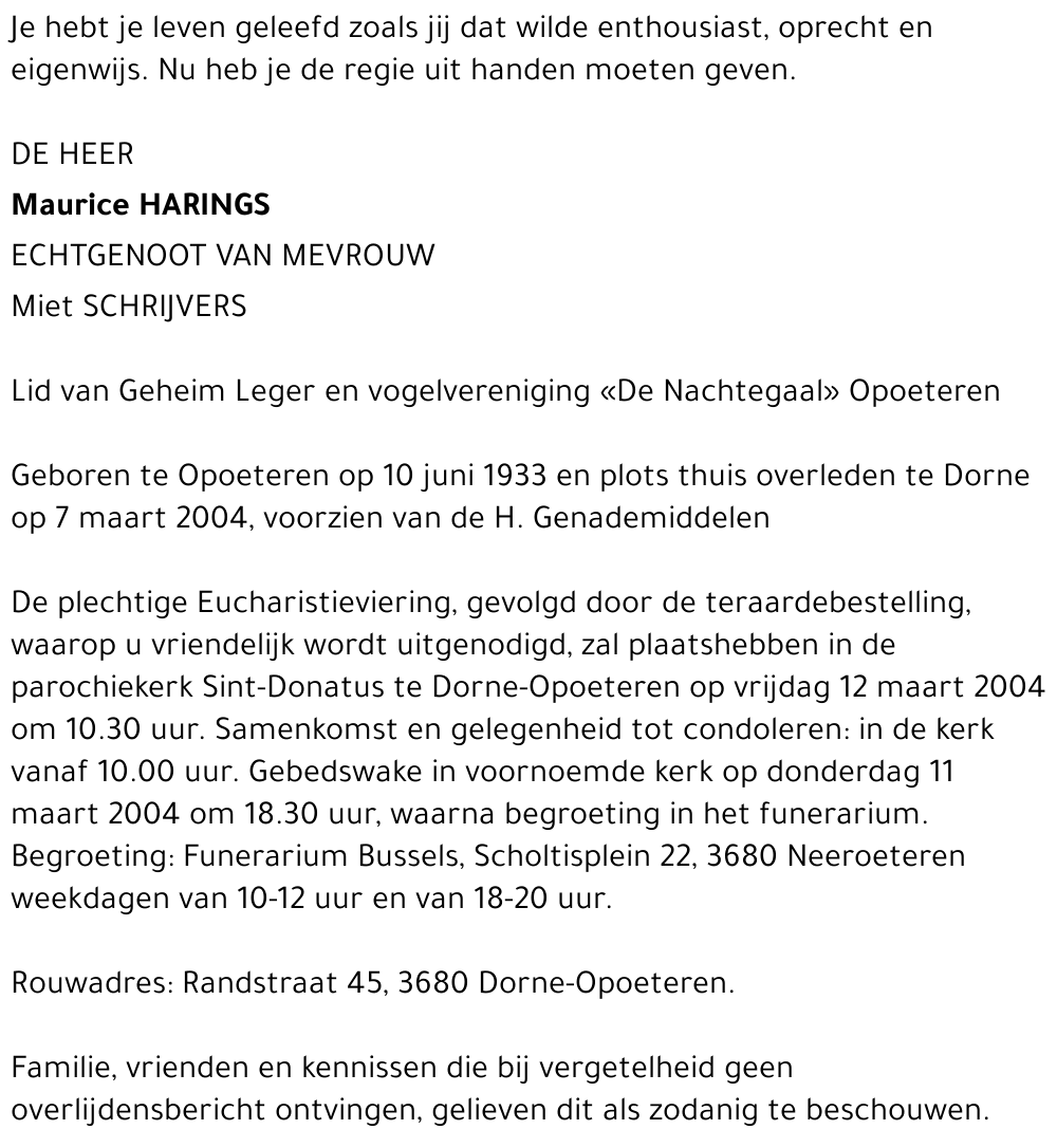 Maurice Harings
