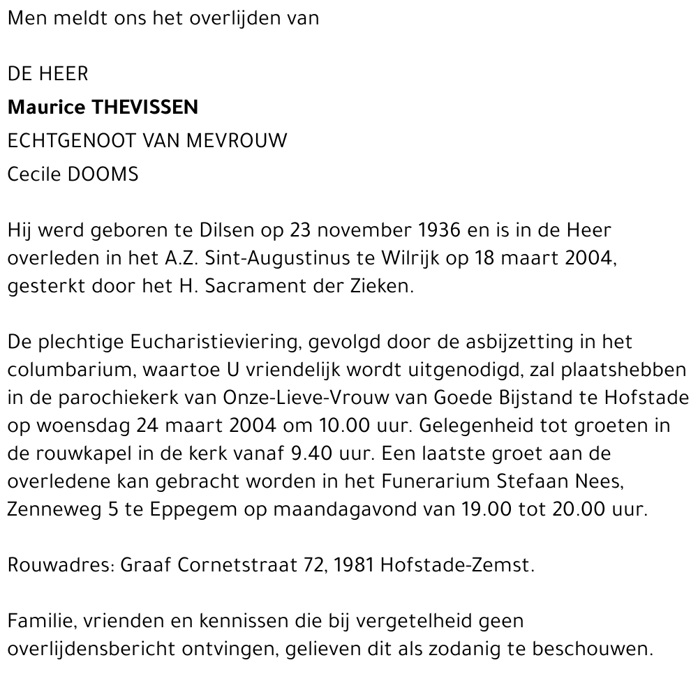 Maurice Thevissen