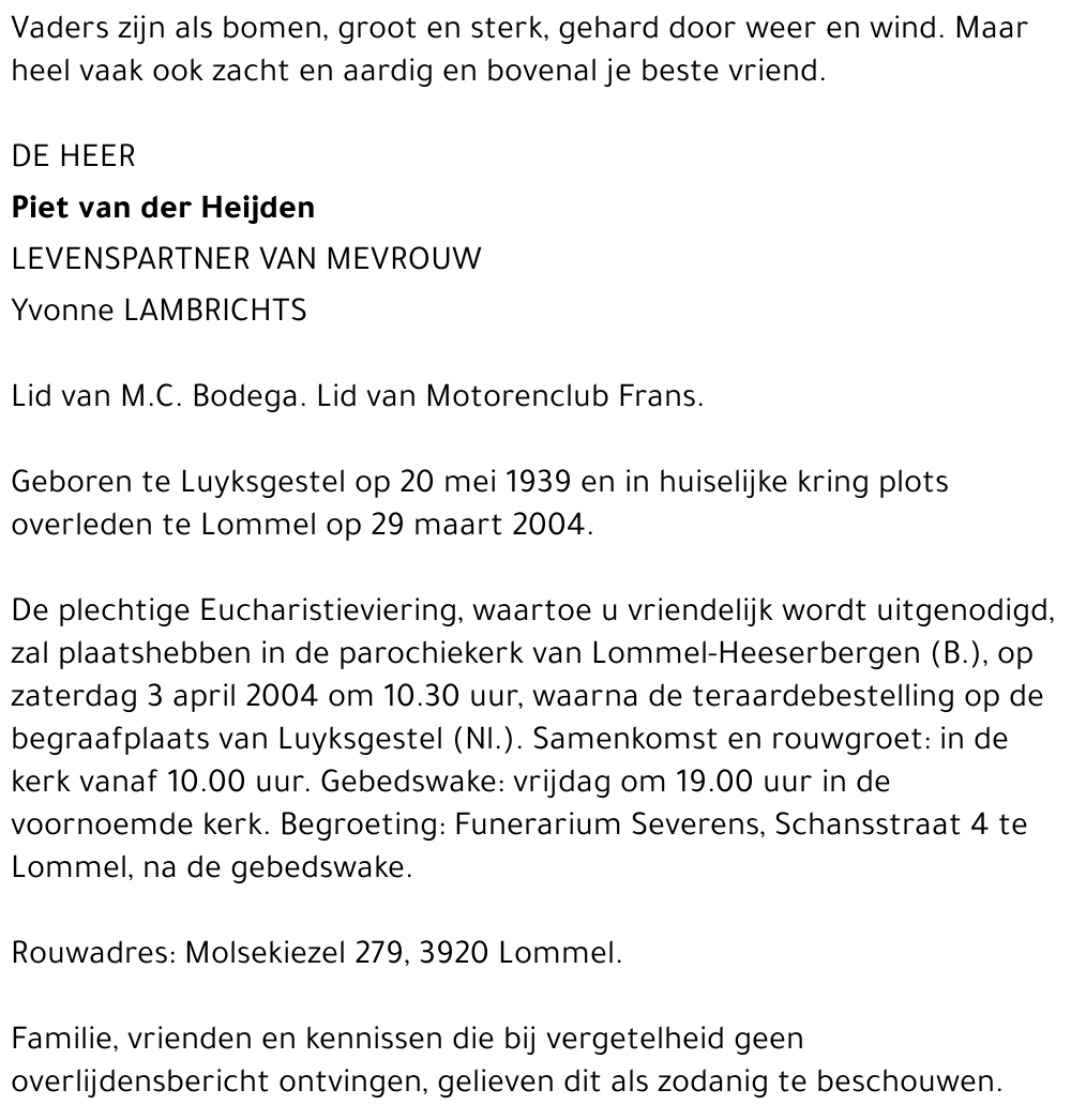 Piet van der Heijden