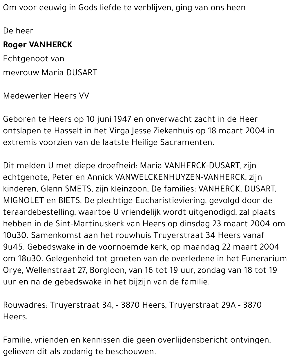 Roger Vanherck
