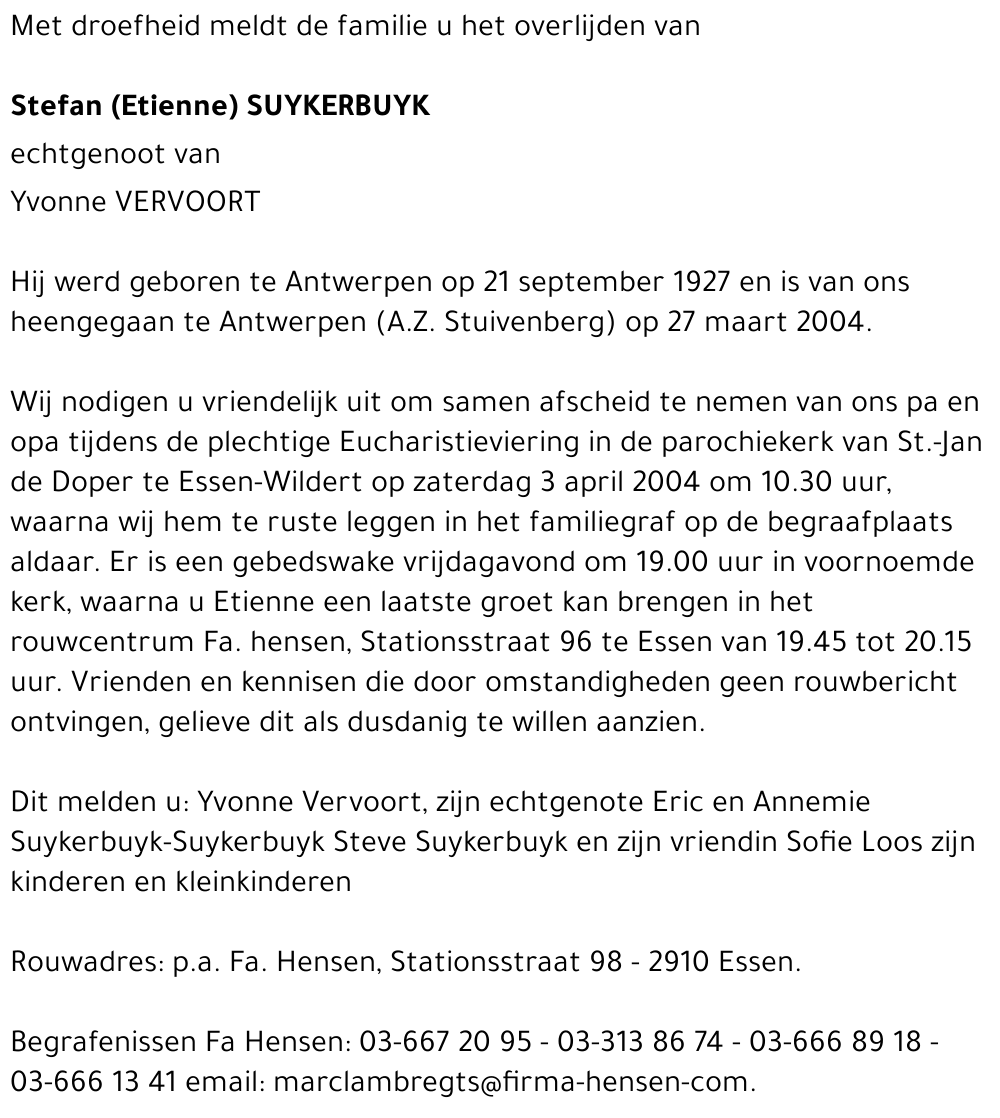 STEFAAN SUYKERBUYK