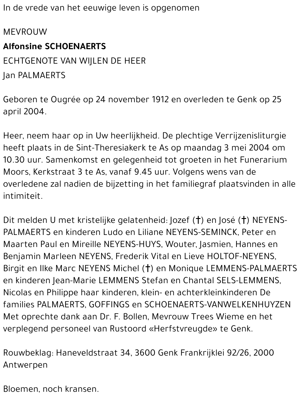 Alfonsine Schoenaerts