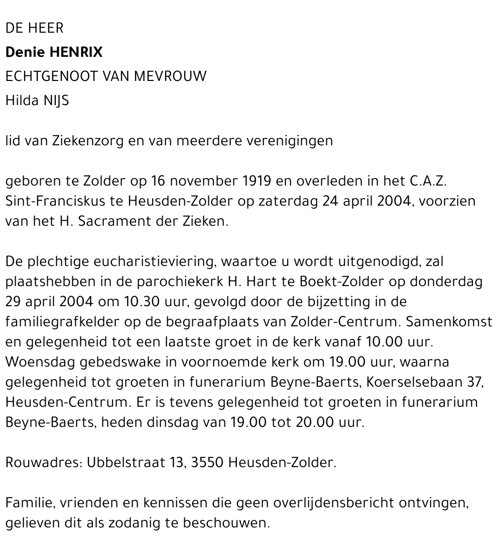 Denie Henrix