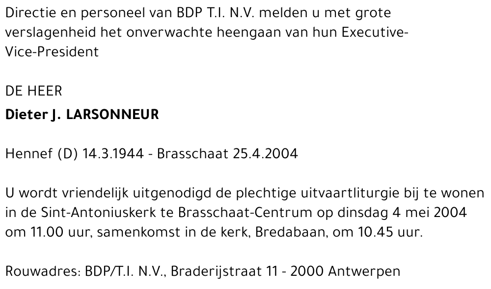 DIETER J. LARSONNEUR