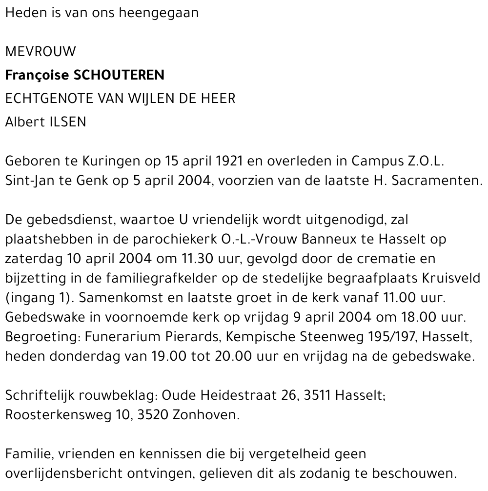 Françoise Schouteren