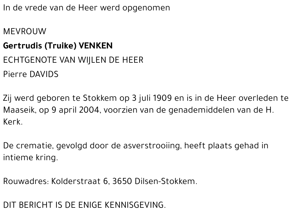 Gertrudis (Truike) Venken