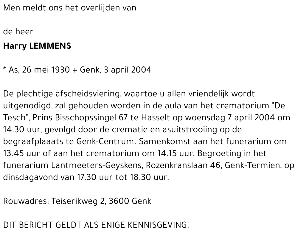 Harry LEMMENS