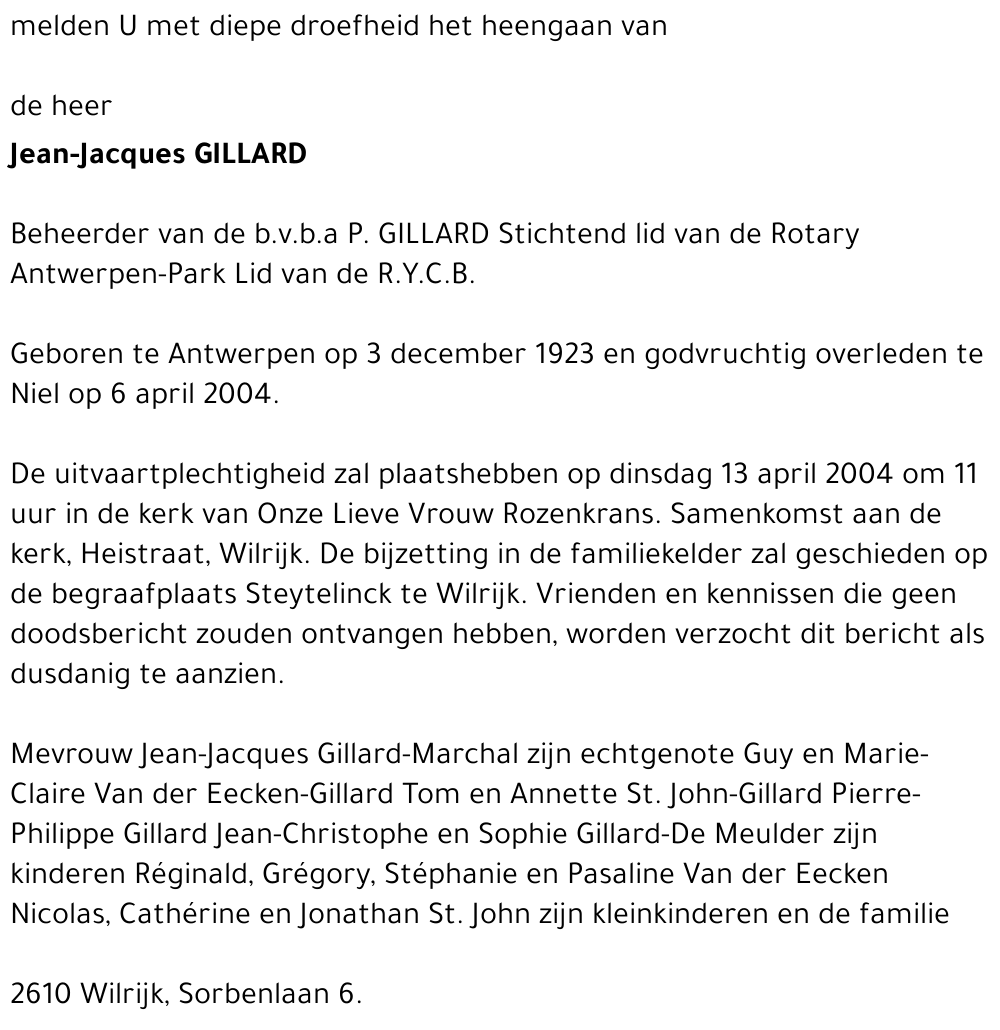 JEAN-JACQUES GILLARD