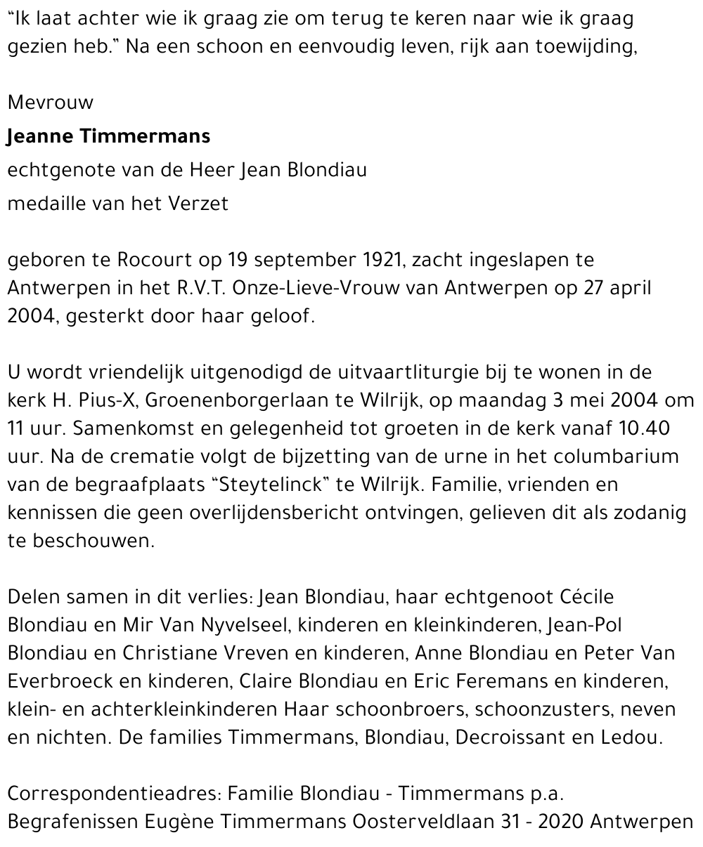 Jeanne Timmermans