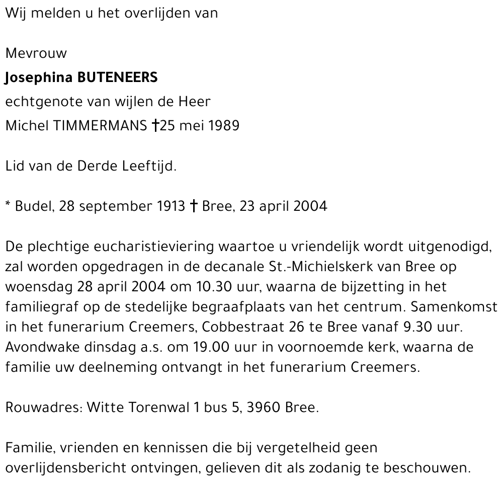 Josephina BUTENEERS