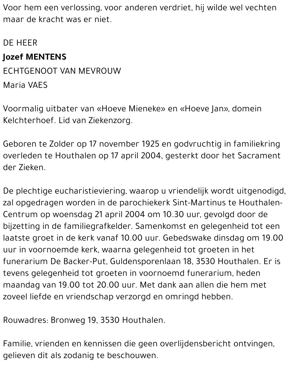 Jozef Mentens