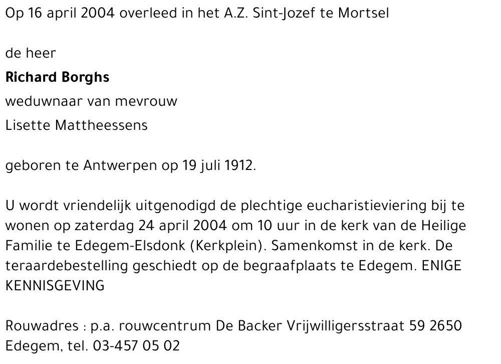 Lodewijk Richard BORGHS