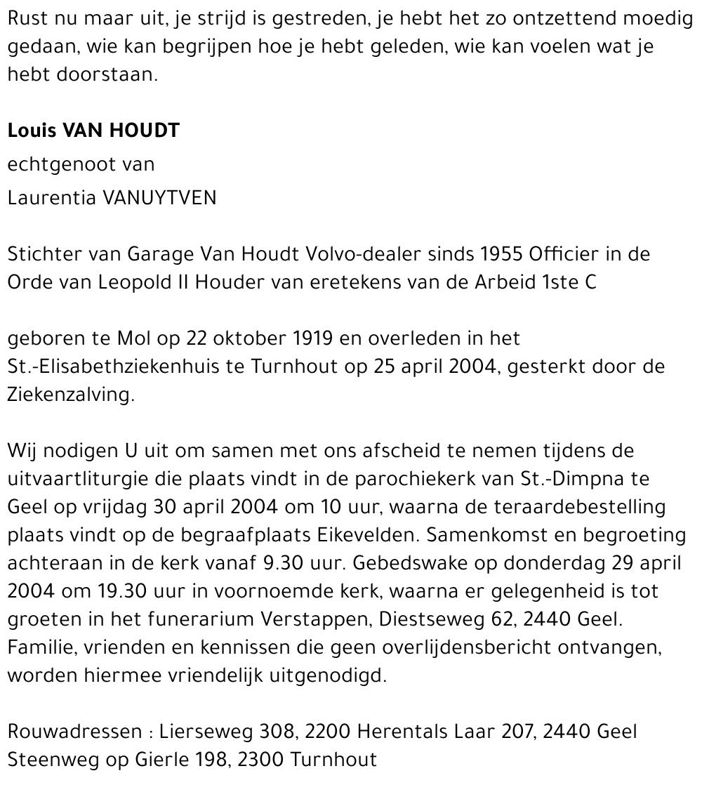 Louis Van Houdt