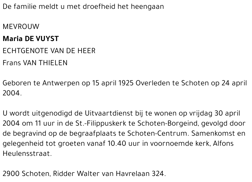 Maria De Vuyst
