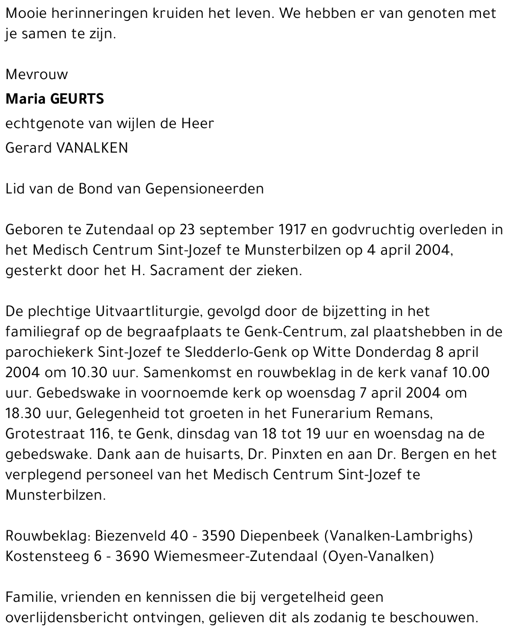 Maria GEURTS