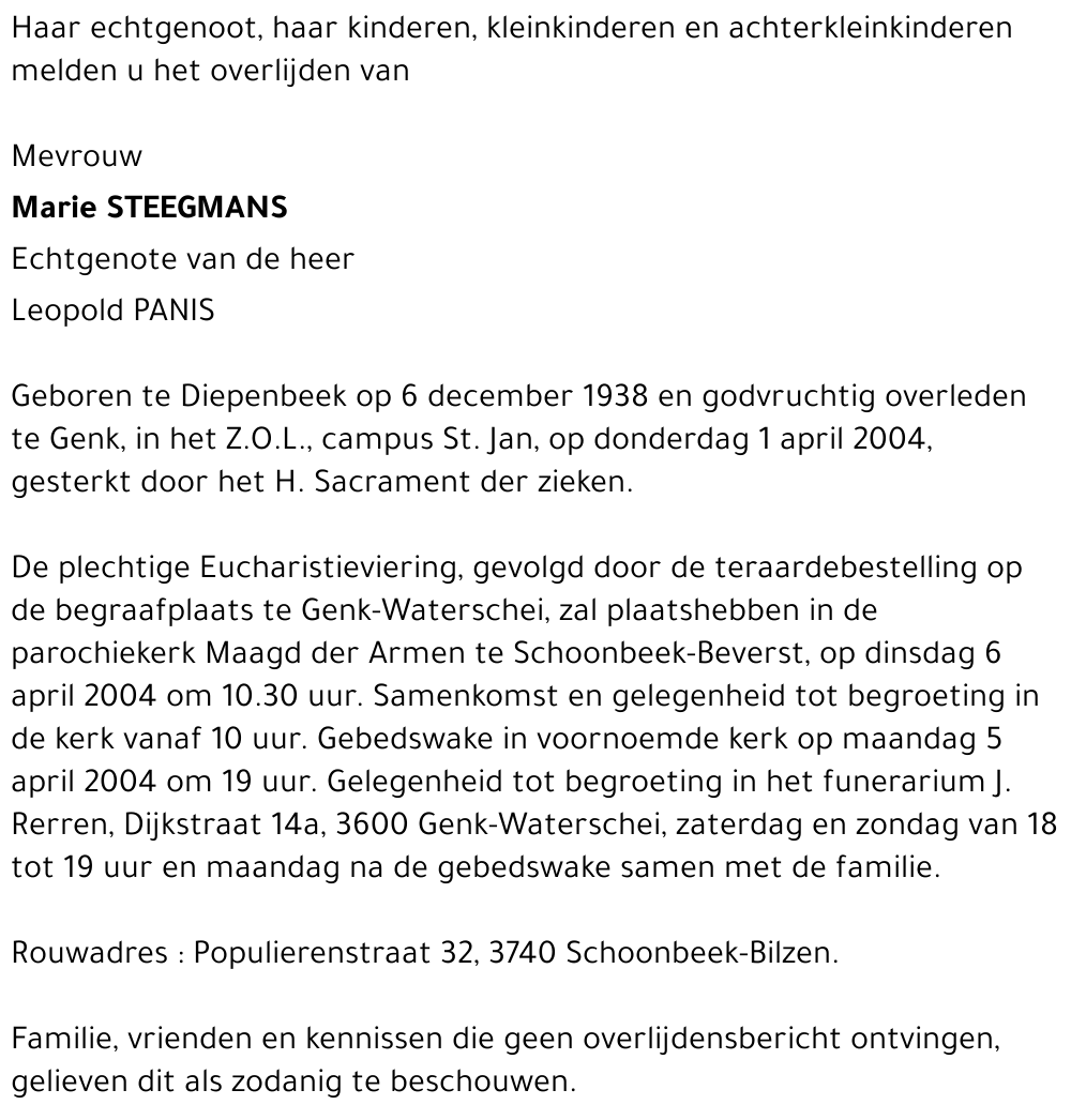 Marie STEEGMANS