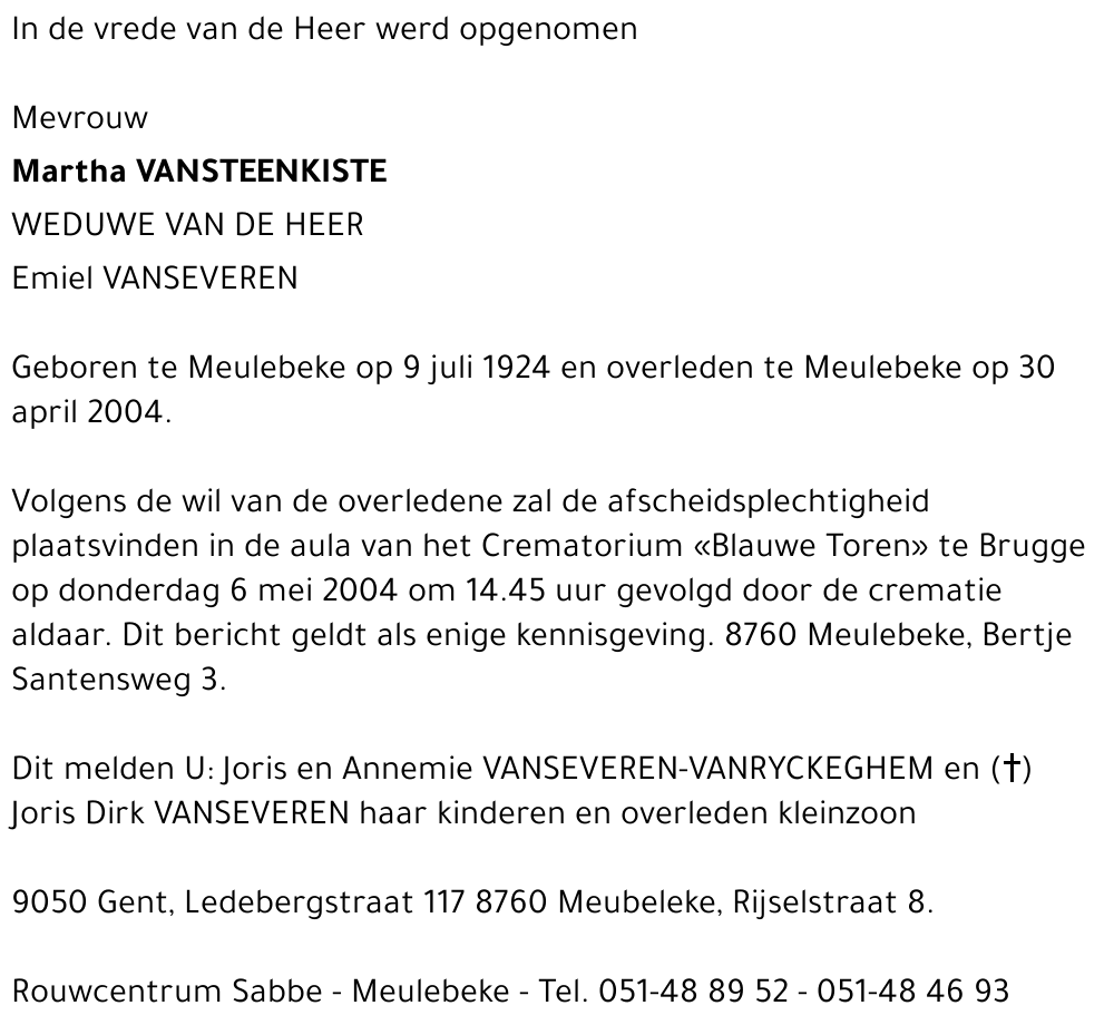 Martha Vansteenkiste