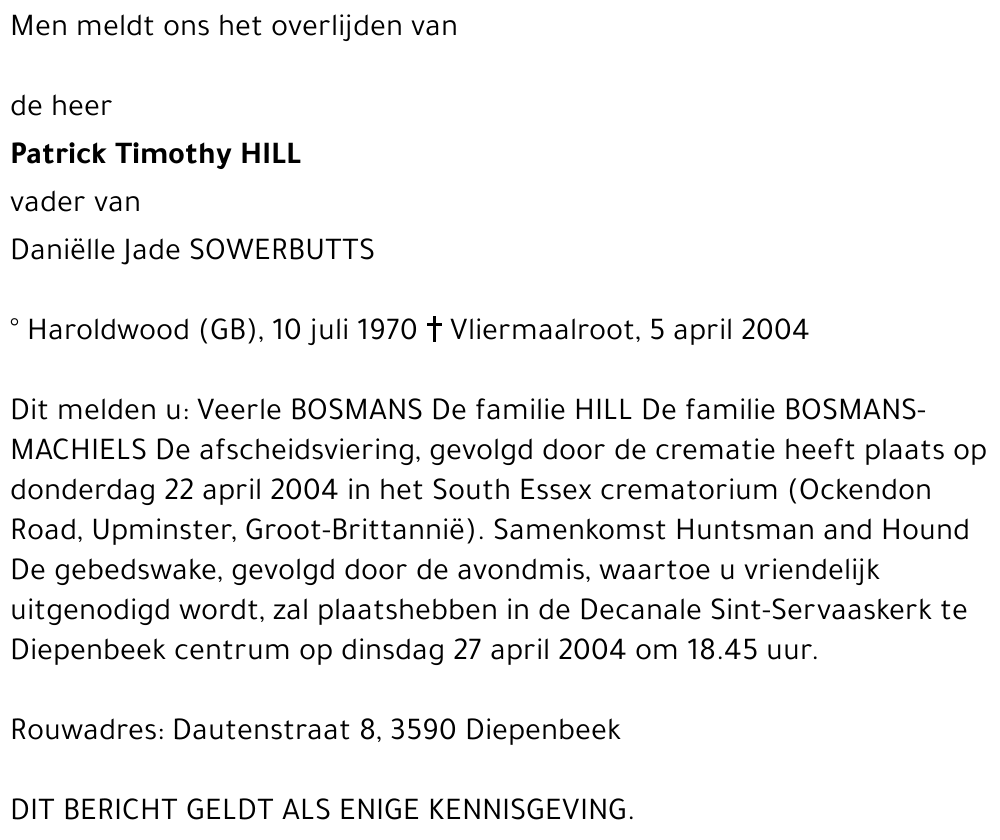 Patrick Timothy Hill