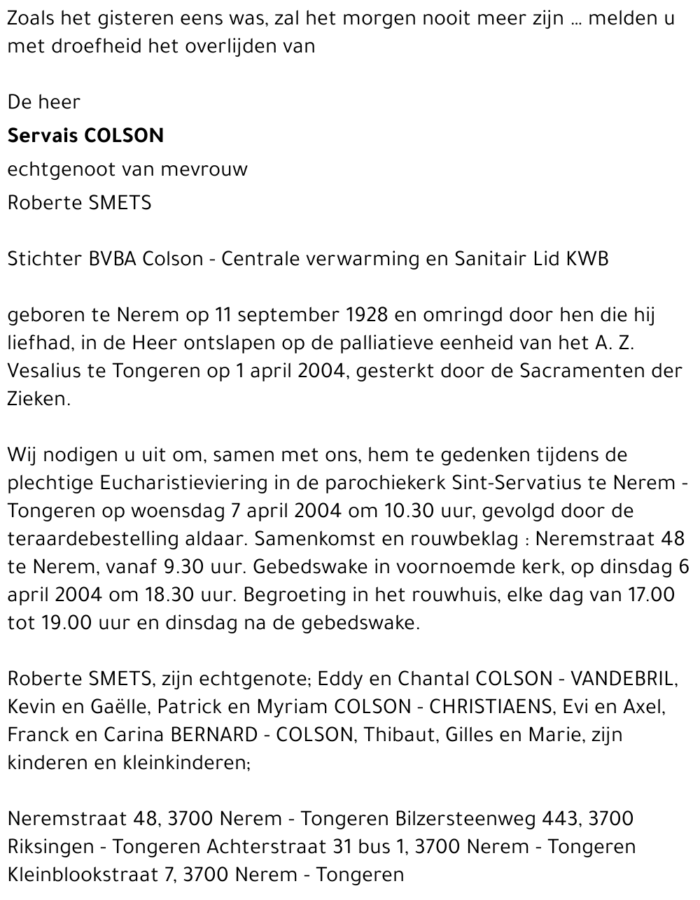Servais Colson