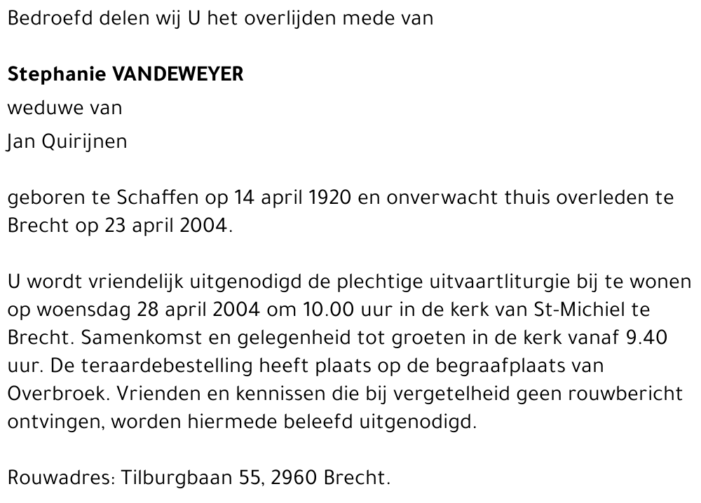 Stephanie VANDEWEYER