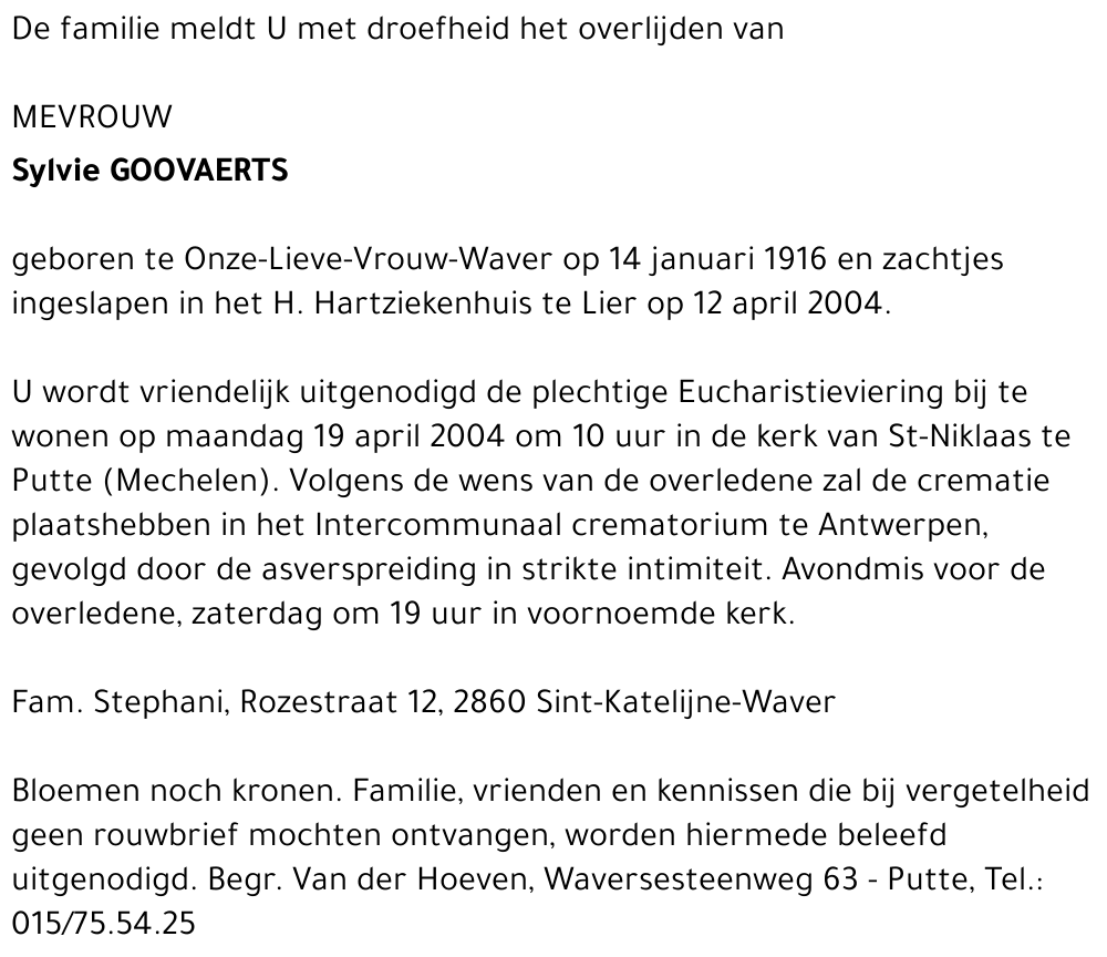 Sylvia Goovaerts