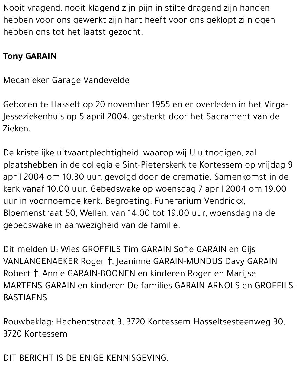 Tony Garain