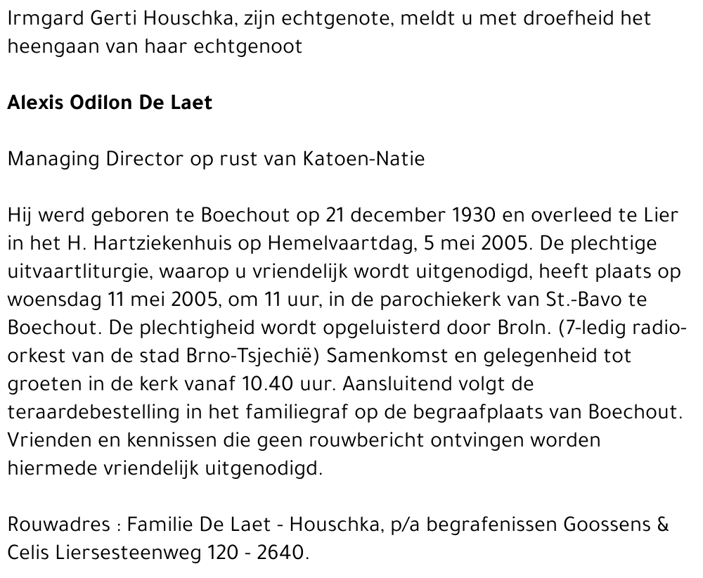 Alexis Odilon De Laet