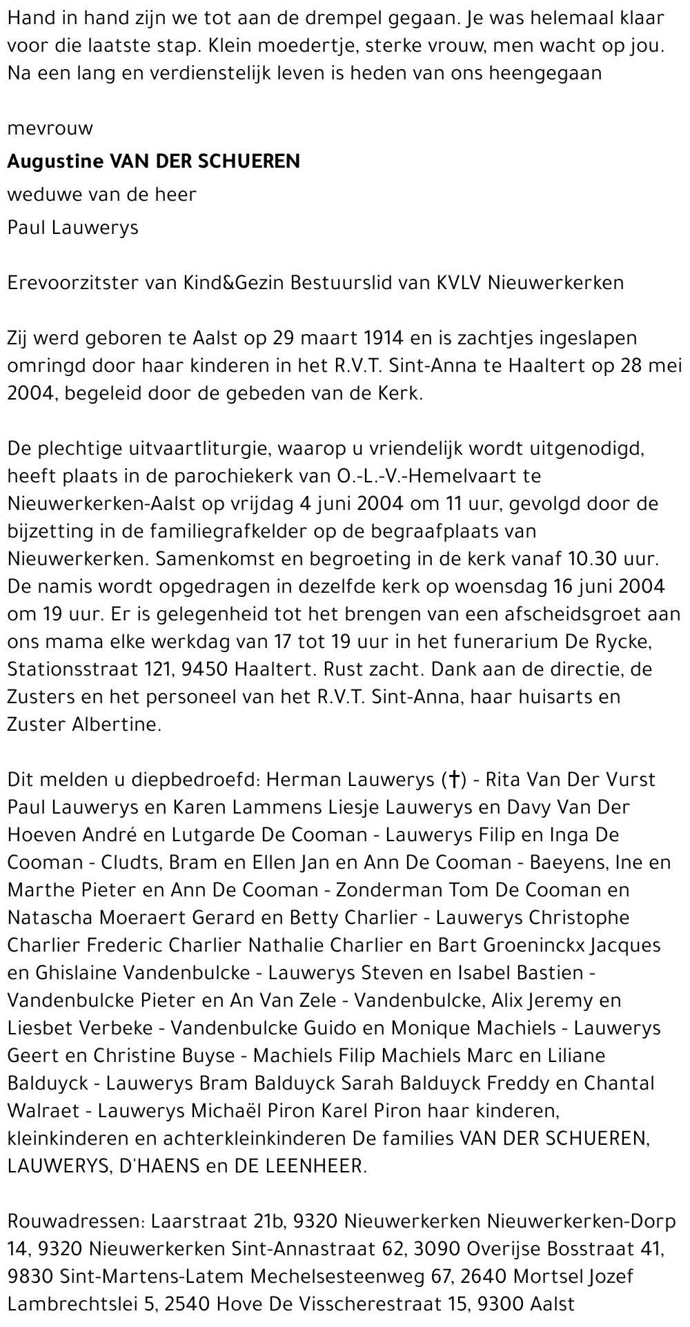 Augustine Van Der Schueren