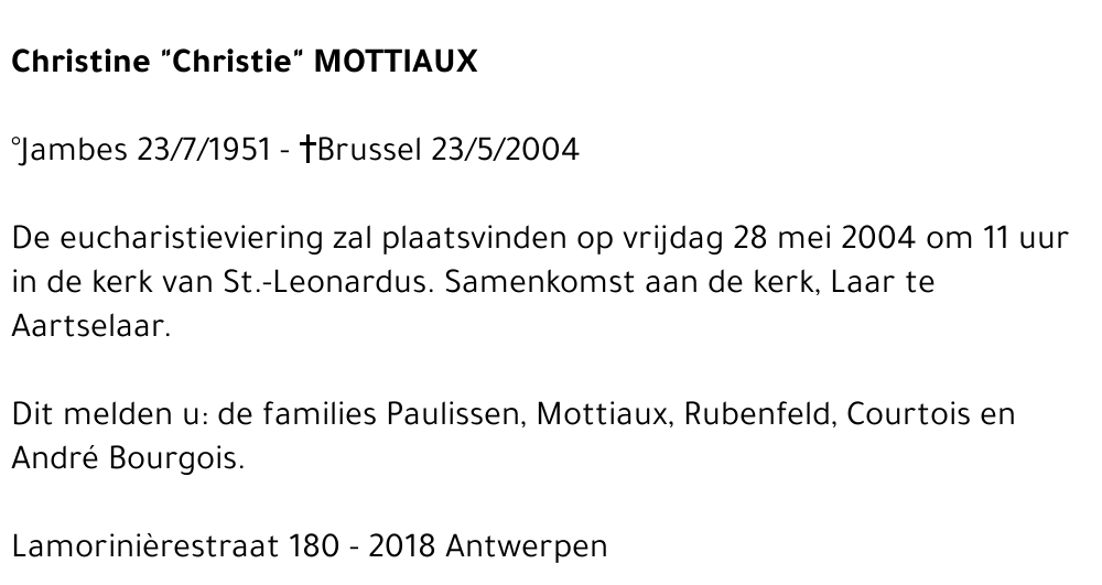 CHRISTINE MOTTIAUX