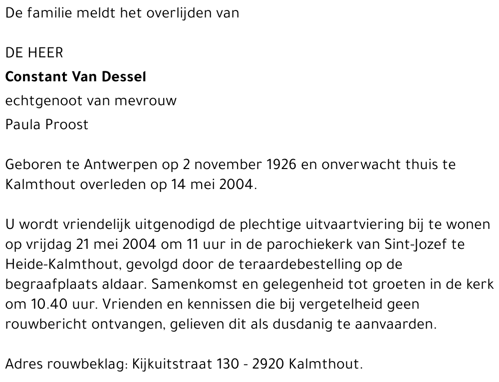 Constant Van dessel