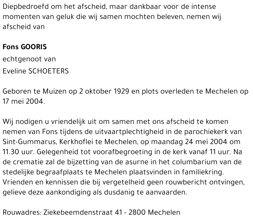 FONS GOORIS