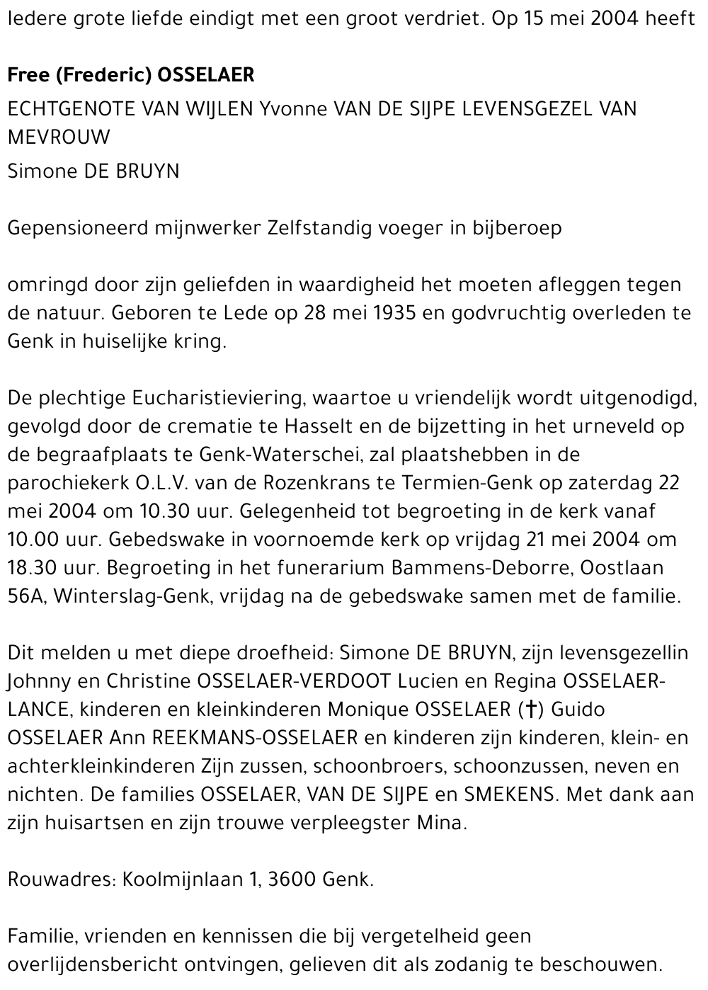 Free (Frederic) Osselaer