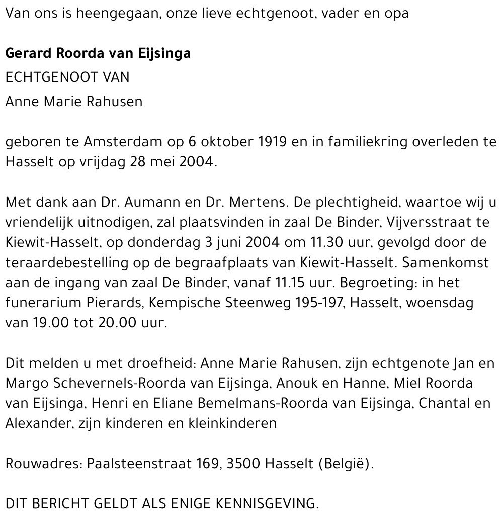 Gerard Roorda van Eijsinga