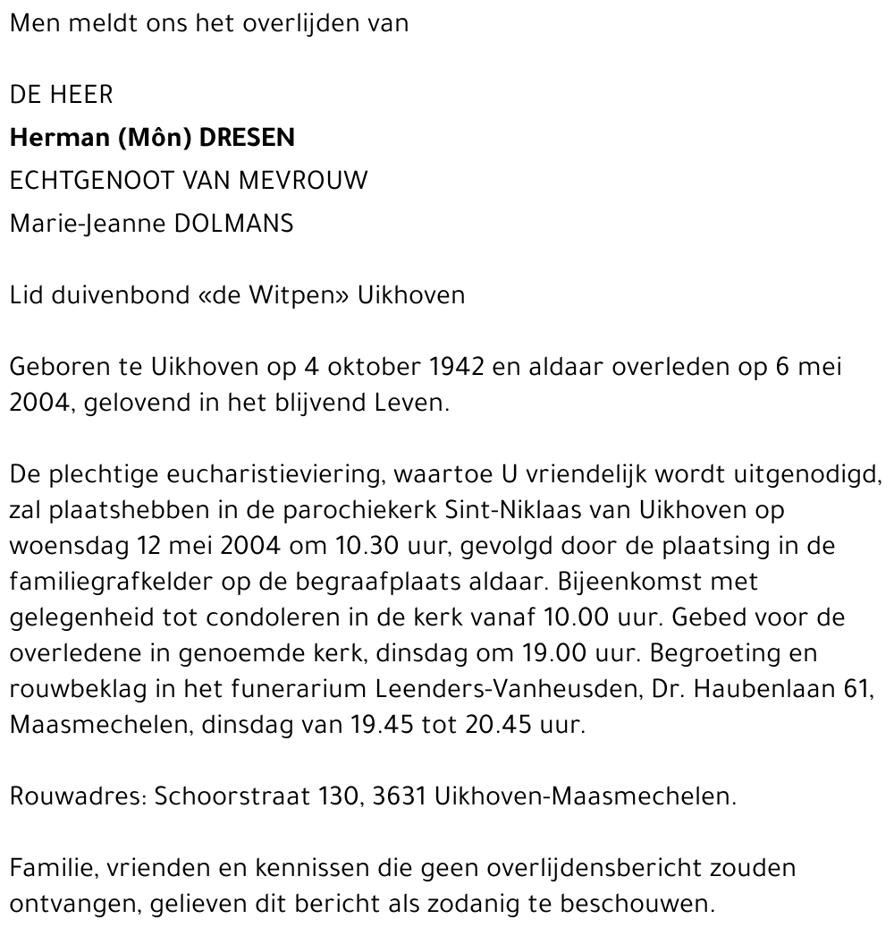 Herman (Môn) Dresen