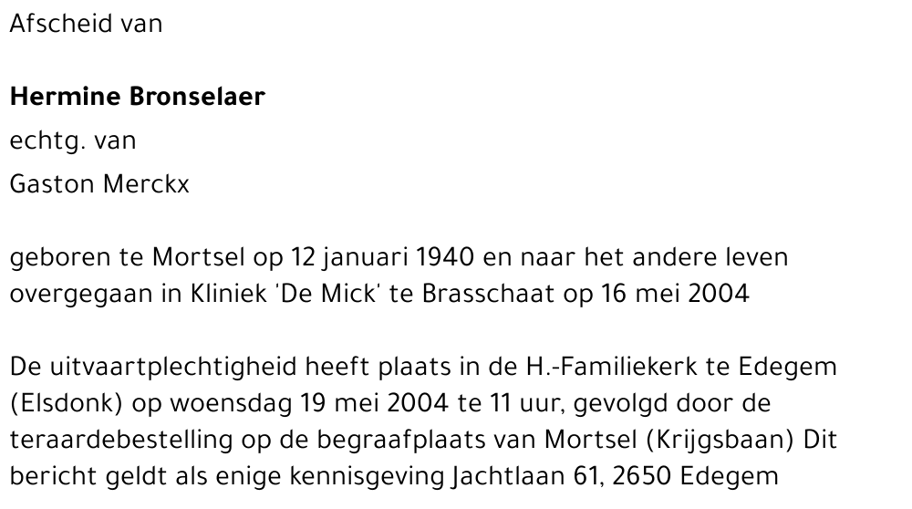 hermine bronselaer