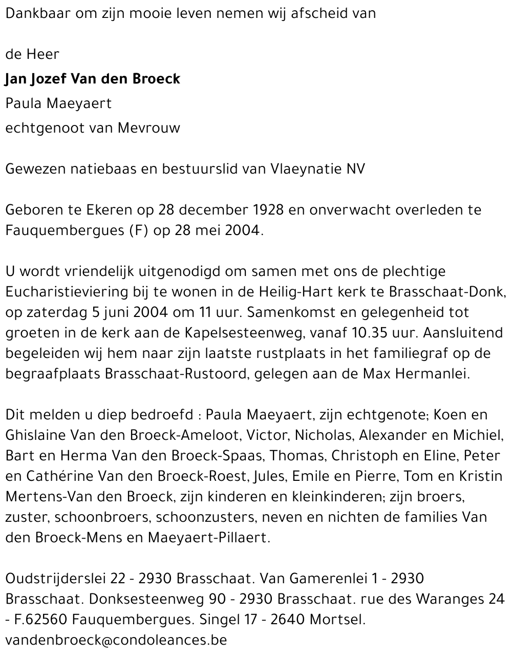 Jan Jozef Van den Broeck