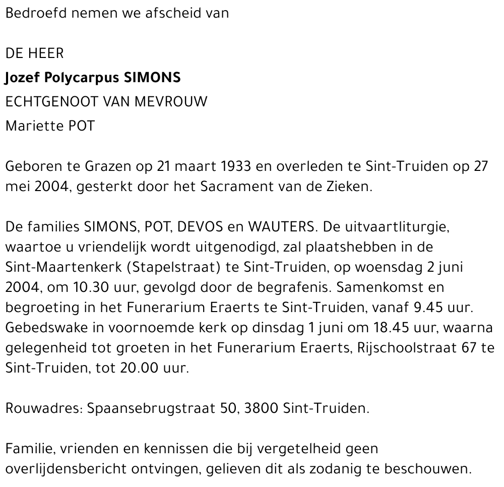 Jozef Polycarpus Simons