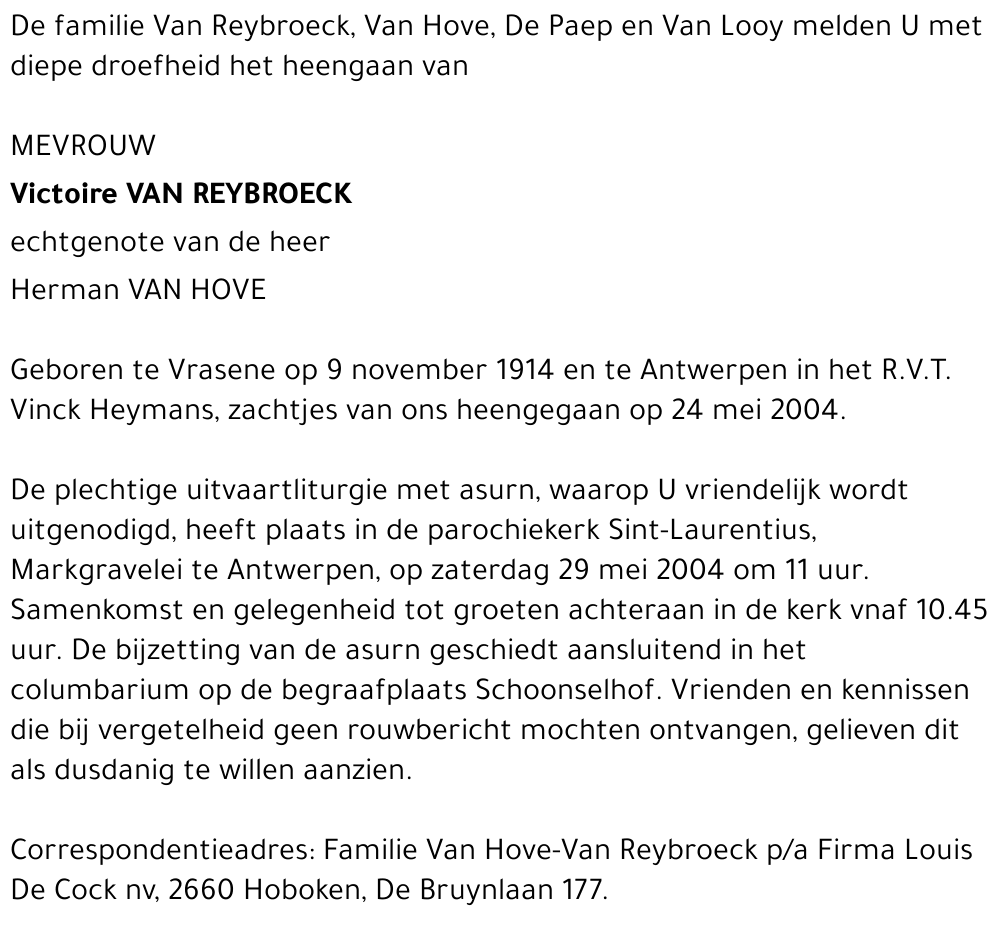 Victoire Van Reybroeck