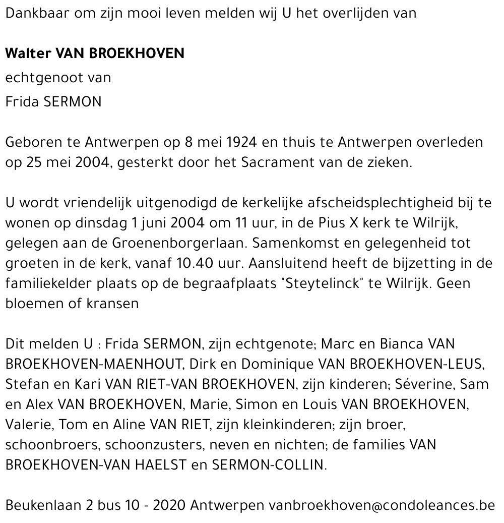 Walter Van Broekhoven